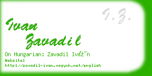 ivan zavadil business card